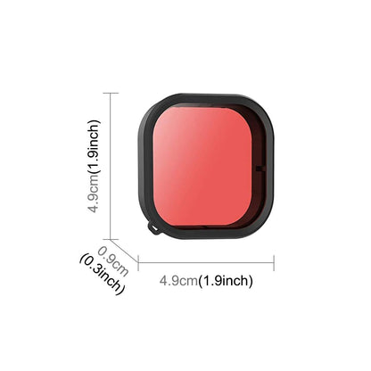 Square Diving Lens Filter for Gopro Hero 9 / 10 / 11 / 12 - Pink