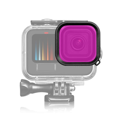 Square Diving Lens Filter for Gopro Hero 9 / 10 / 11 / 12 - Pink