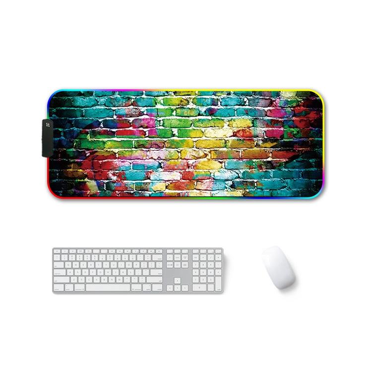 Rubber Thermal Transfer Rgb Luminous Non-Slip Mouse Pad - Glasses Cat