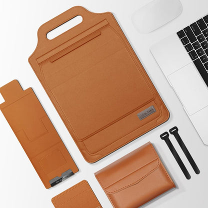 Versatile Laptop Bag with Mouse Pad Stand - Grey