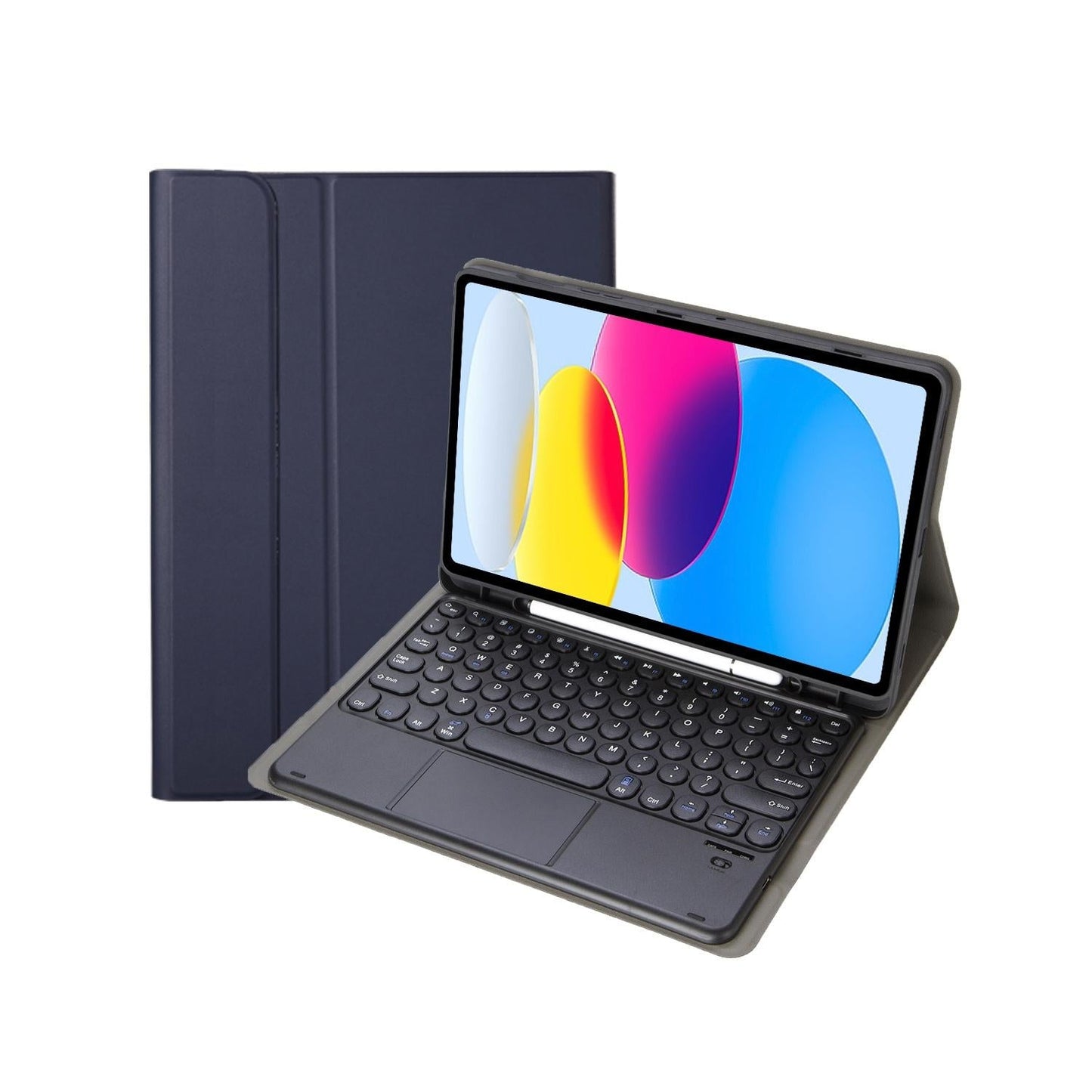 2022 Ipad 10.9 Lambskin Bluetooth Keyboard Case With Pen Slot - Pink