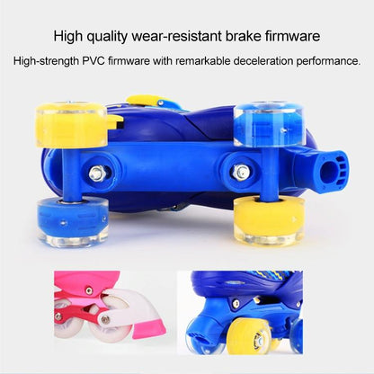 Full-flash Roller Skates for Kids - White Size l - Pink
