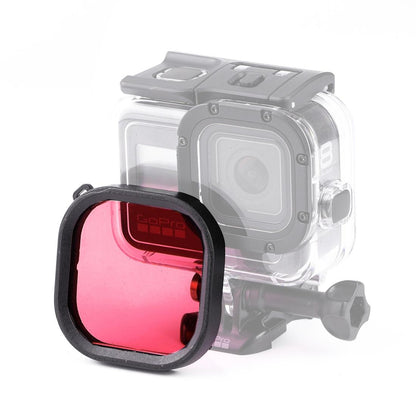 Waterproof Diving Lens Filter for Gopro Hero8 Housing - Pink