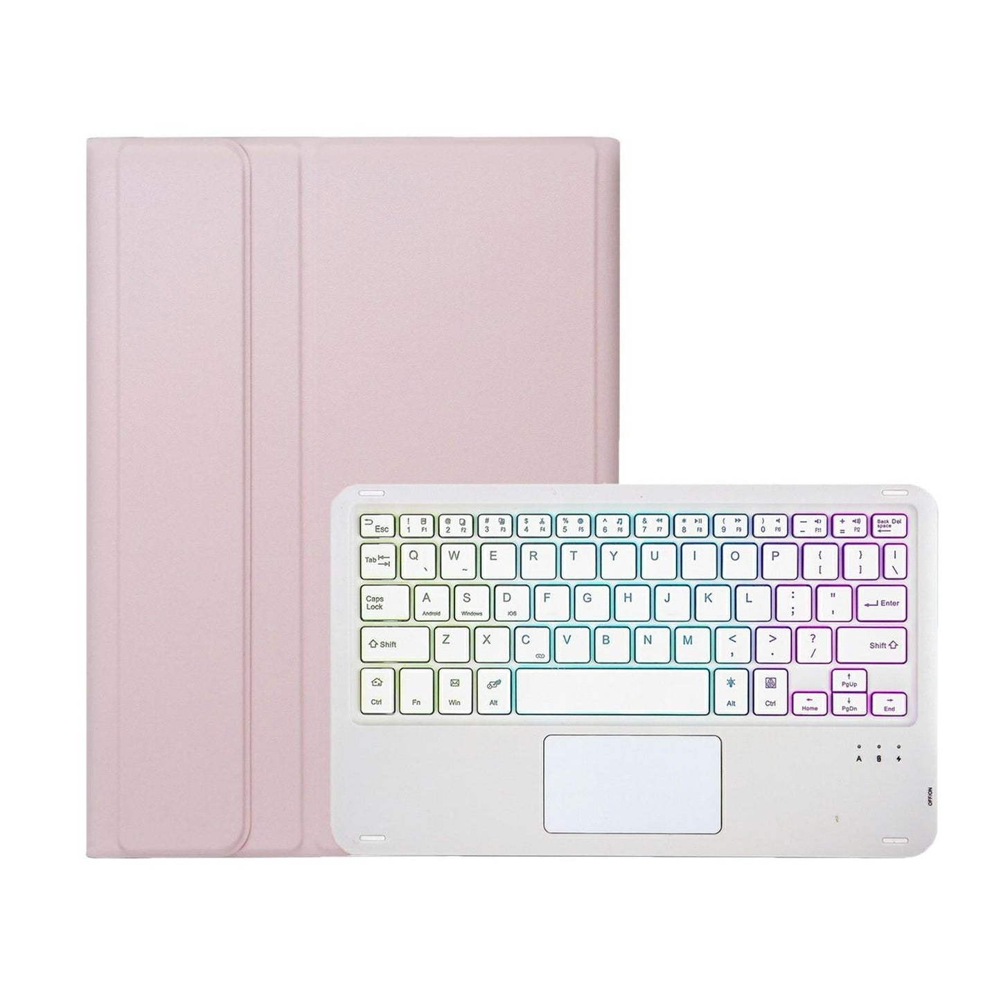 2022 Ipad 10.9 Lambskin Keyboard Case With Backlight & Pen Slot - Pink