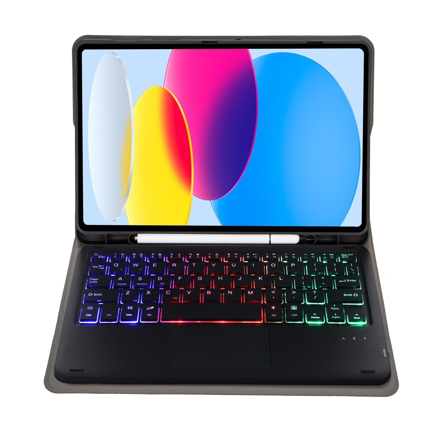 2022 Ipad 10.9 Lambskin Keyboard Case With Backlight & Pen Slot - Pink