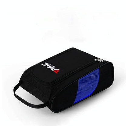 Convenient Breathable Golf Shoe Bag - Durable Nylon - Black Pink
