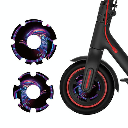 Waterproof Sticker for Xiaomi M365 Scooter Motor - 1 Pair - Colorful 7
