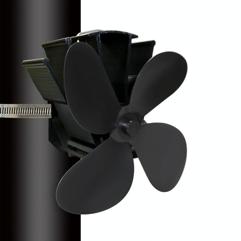 Thermodynamic Wall Mounted Fireplace Fan - no Magnets - Rose Red