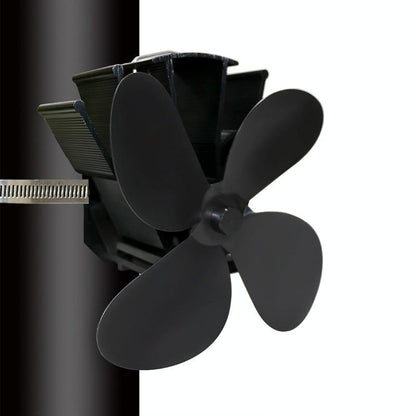 Thermodynamic Wall Mounted Fireplace Fan - no Magnets - Rose Red