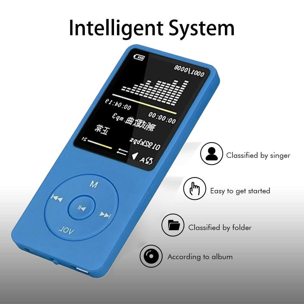 8Gb Portable Lcd Fm Radio Mp3 Mp4 Player - Blue 8Gb
