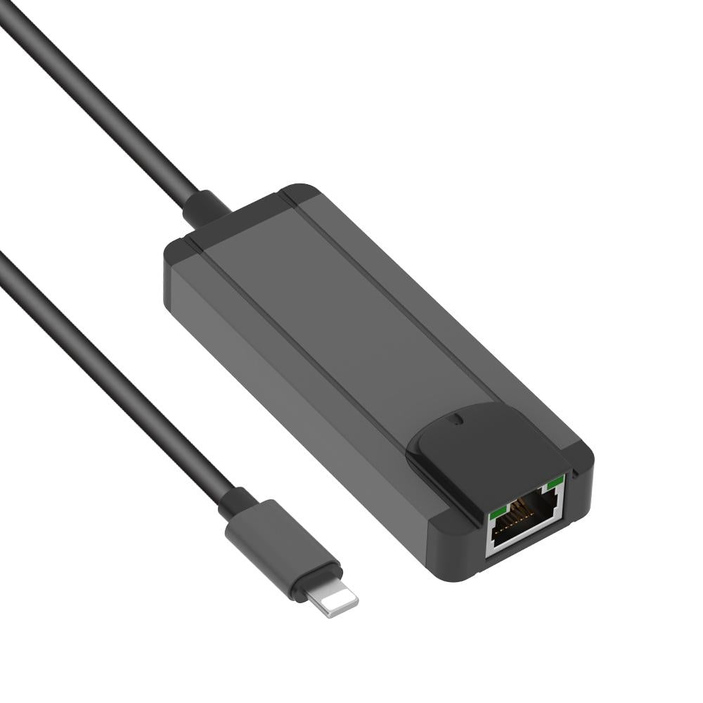 8Pin To Rj45 Usb 2.0 Hub Adapter - Dark Green