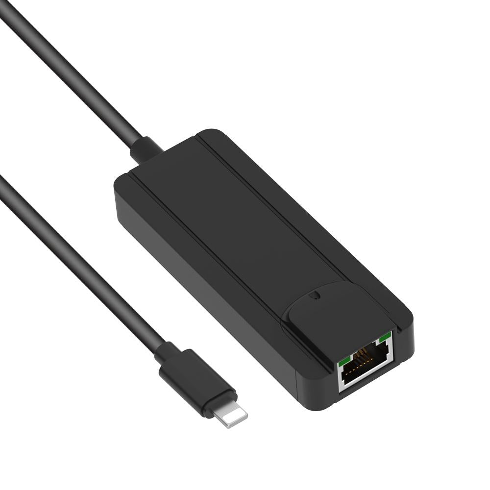 8Pin To Rj45 Usb 2.0 Hub Adapter - Dark Green