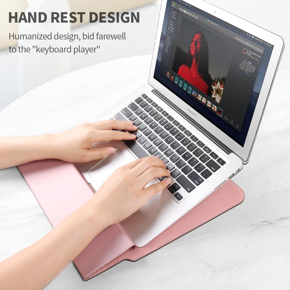 Waterproof 4-in-1 Laptop Holder with Wrist Protection - Fits 17 Inch - Rose Gold