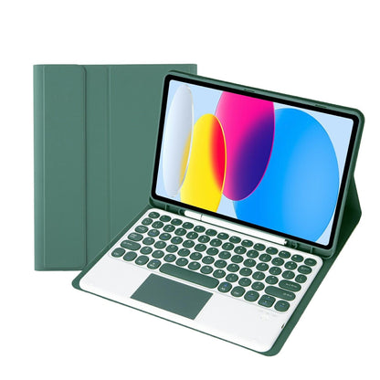 2022 Ipad 10.9 Lambskin Bluetooth Keyboard Case With Pen Slot - Rose Gold