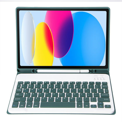Ultra-Thin Bluetooth Keyboard Leather Tablet Case For Ipad 10.9 2022 With Pen Slot - Rose Gold