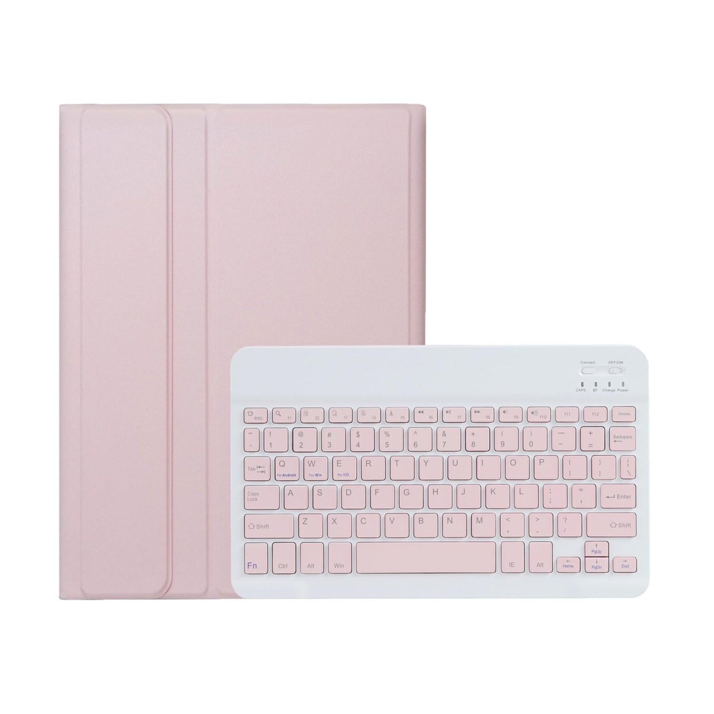 Ultra-Thin Bluetooth Keyboard Leather Tablet Case For Ipad 10.9 2022 With Pen Slot - Rose Gold