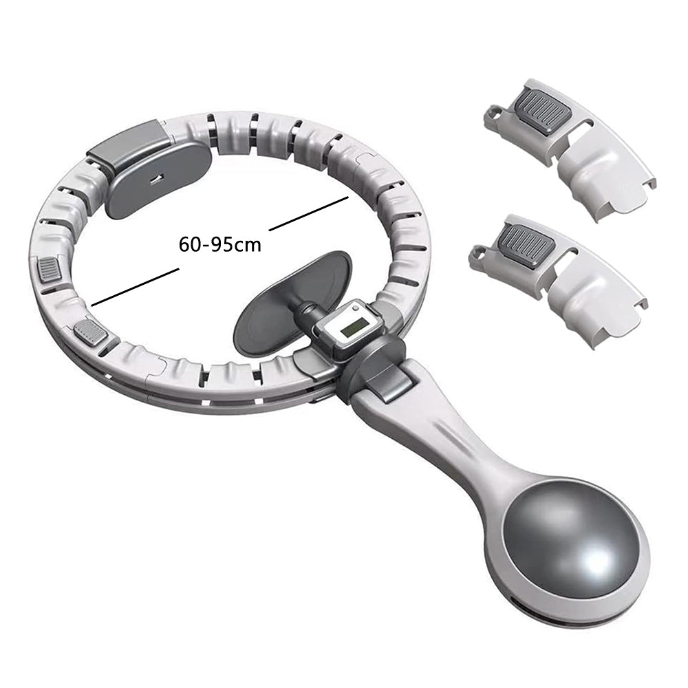 Vibe Geeks 360 Degree Smart Infinity Intelligent Hula Hoop - Gray 2  Adjustable Suction