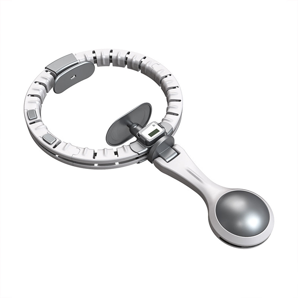 Vibe Geeks 360 Degree Smart Infinity Intelligent Hula Hoop - Gray 2  Adjustable Suction