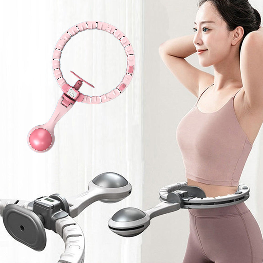 Vibe Geeks 360 Degree Smart Infinity Intelligent Hula Hoop - Gray 2  Adjustable Suction