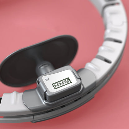 Vibe Geeks 360 Degree Smart Infinity Intelligent Hula Hoop - Gray 2  Adjustable Suction