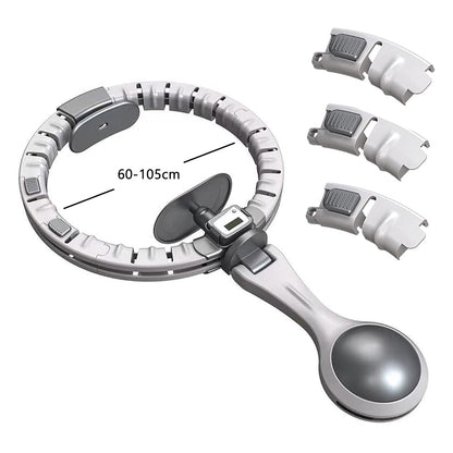 Vibe Geeks 360 Degree Smart Infinity Intelligent Hula Hoop - Gray 3  Adjustable Suction