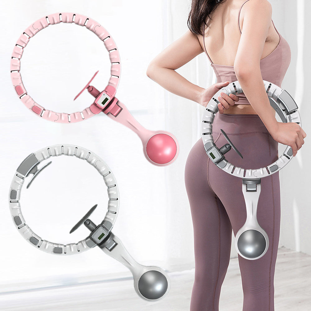 Vibe Geeks 360 Degree Smart Infinity Intelligent Hula Hoop - Pink 1 Adjustable Suction