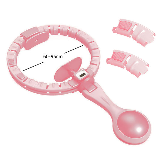 Vibe Geeks 360 Degree Smart Infinity Intelligent Hula Hoop - Pink 2  Adjustable Suction