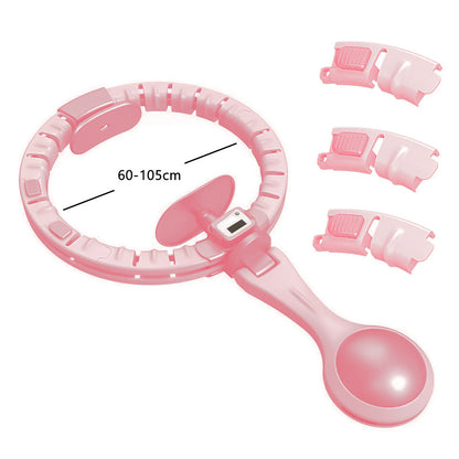 Vibe Geeks 360 Degree Smart Infinity Intelligent Hula Hoop - Pink 3  Adjustable Suction