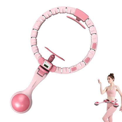 Vibe Geeks 360 Degree Smart Infinity Intelligent Hula Hoop - Pink 3  Adjustable Suction