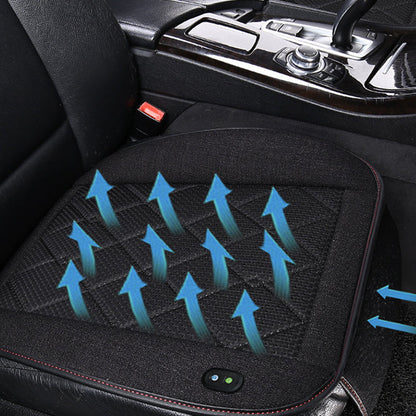 Vibe Geeks Car Seat Cover Cooling Pad Electric Air Ventilator Seat Cushion - Black
