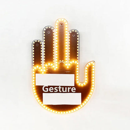 Vibe Geeks Finger Gesture Vehicle Light for Road Hand Signal with Remote Control- Battery Operated - Men