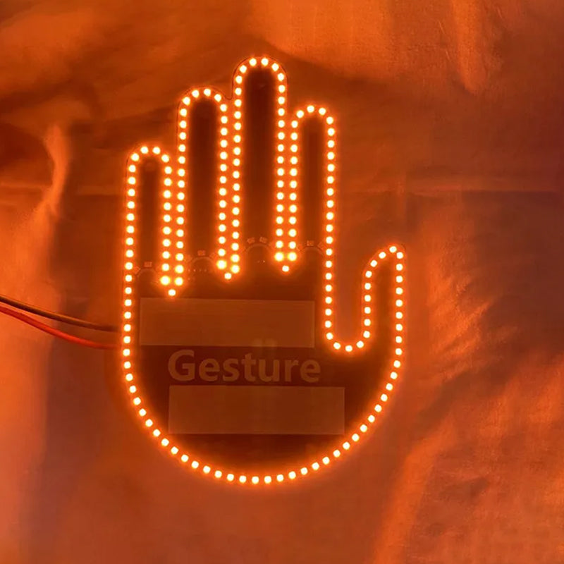 Vibe Geeks Finger Gesture Vehicle Light for Road Hand Signal with Remote Control- Battery Operated - Men