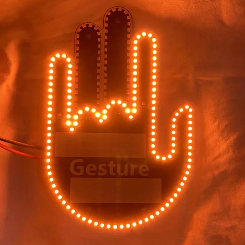 Vibe Geeks Finger Gesture Vehicle Light for Road Hand Signal with Remote Control- Battery Operated - Men