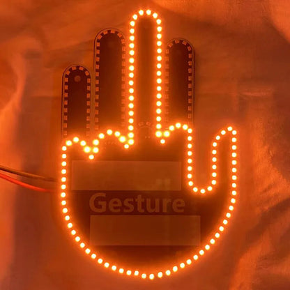 Vibe Geeks Finger Gesture Vehicle Light for Road Hand Signal with Remote Control- Battery Operated - Men