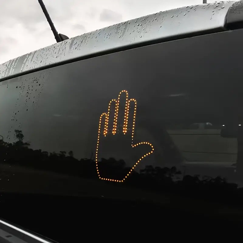 Vibe Geeks Finger Gesture Vehicle Light for Road Hand Signal with Remote Control- Battery Operated - Men