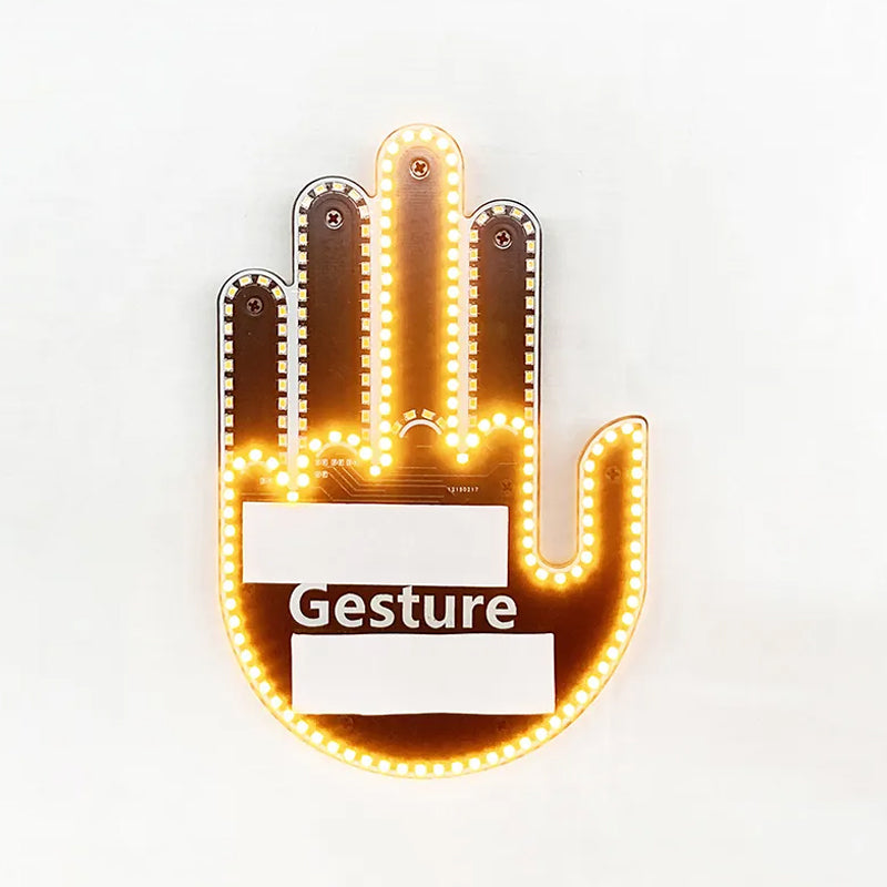 Vibe Geeks Finger Gesture Vehicle Light for Road Hand Signal with Remote Control- Battery Operated - Women