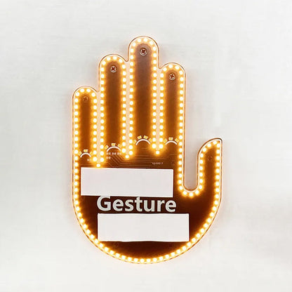 Vibe Geeks Finger Gesture Vehicle Light for Road Hand Signal with Remote Control- Battery Operated - Women