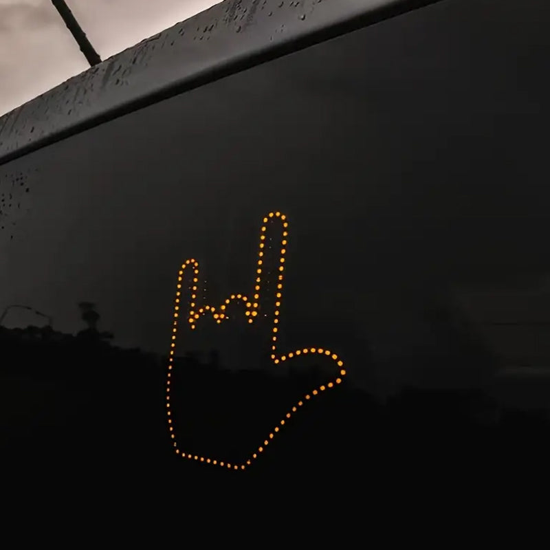 Vibe Geeks Finger Gesture Vehicle Light for Road Hand Signal with Remote Control- Battery Operated - Women