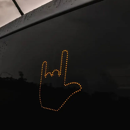 Vibe Geeks Finger Gesture Vehicle Light for Road Hand Signal with Remote Control- Battery Operated - Women