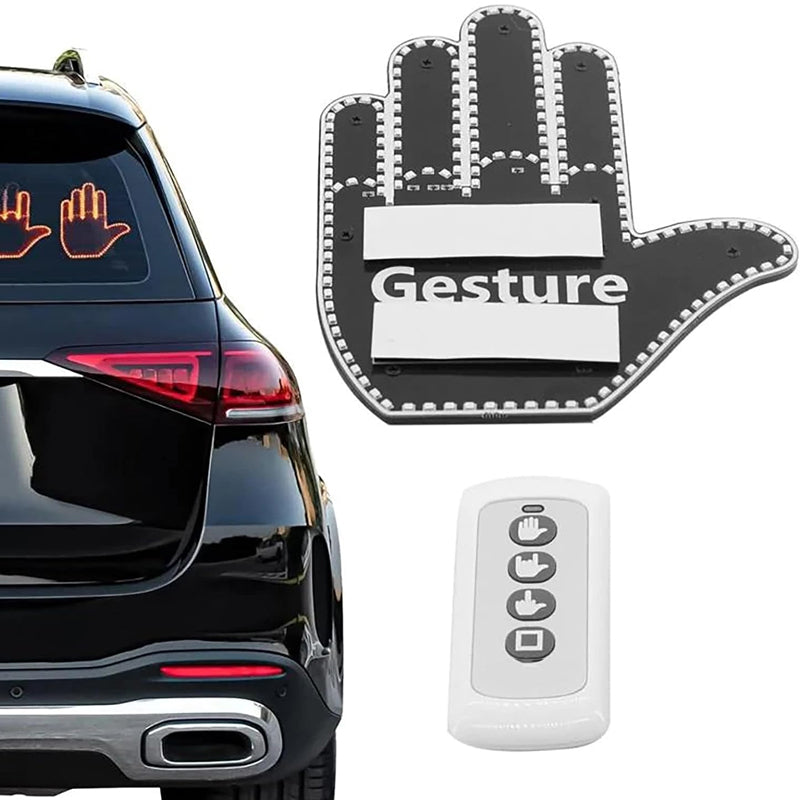 Vibe Geeks Finger Gesture Vehicle Light for Road Hand Signal with Remote Control- Battery Operated - Women