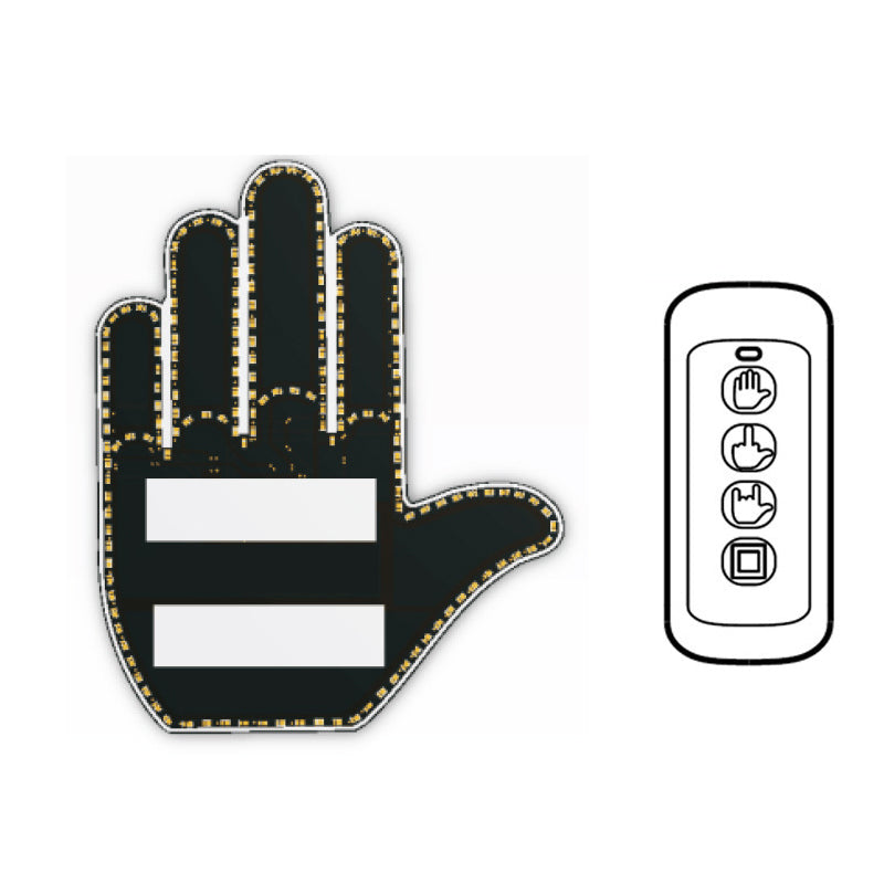 Vibe Geeks Finger Gesture Vehicle Light for Road Hand Signal with Remote Control- Battery Operated - Women