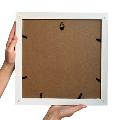 Vibe Geeks Adventure Archive Box Wood Frame Travel Tickets Keepsakes Storage Frame - White - Small