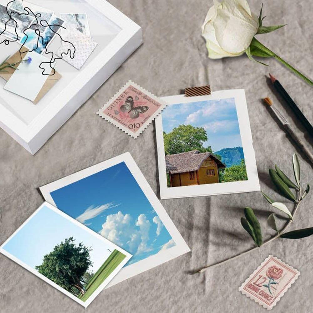 Vibe Geeks Adventure Archive Box Wood Frame Travel Tickets Keepsakes Storage Frame - Wood - Small