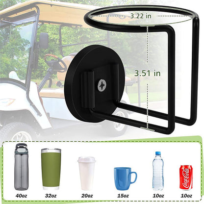 Vibe Geeks Stainless Steel Magnetic Cup Holder Caddy Drink Holder for Tractor Lawn Mower Truck - 2 Pack