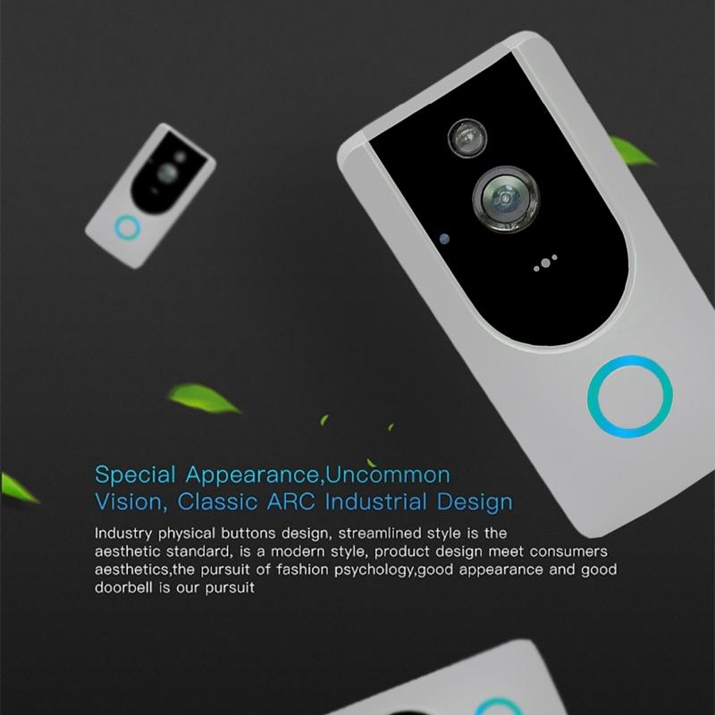 Smart Wifi Video Doorbell With Night Vision - Remote Monitoring