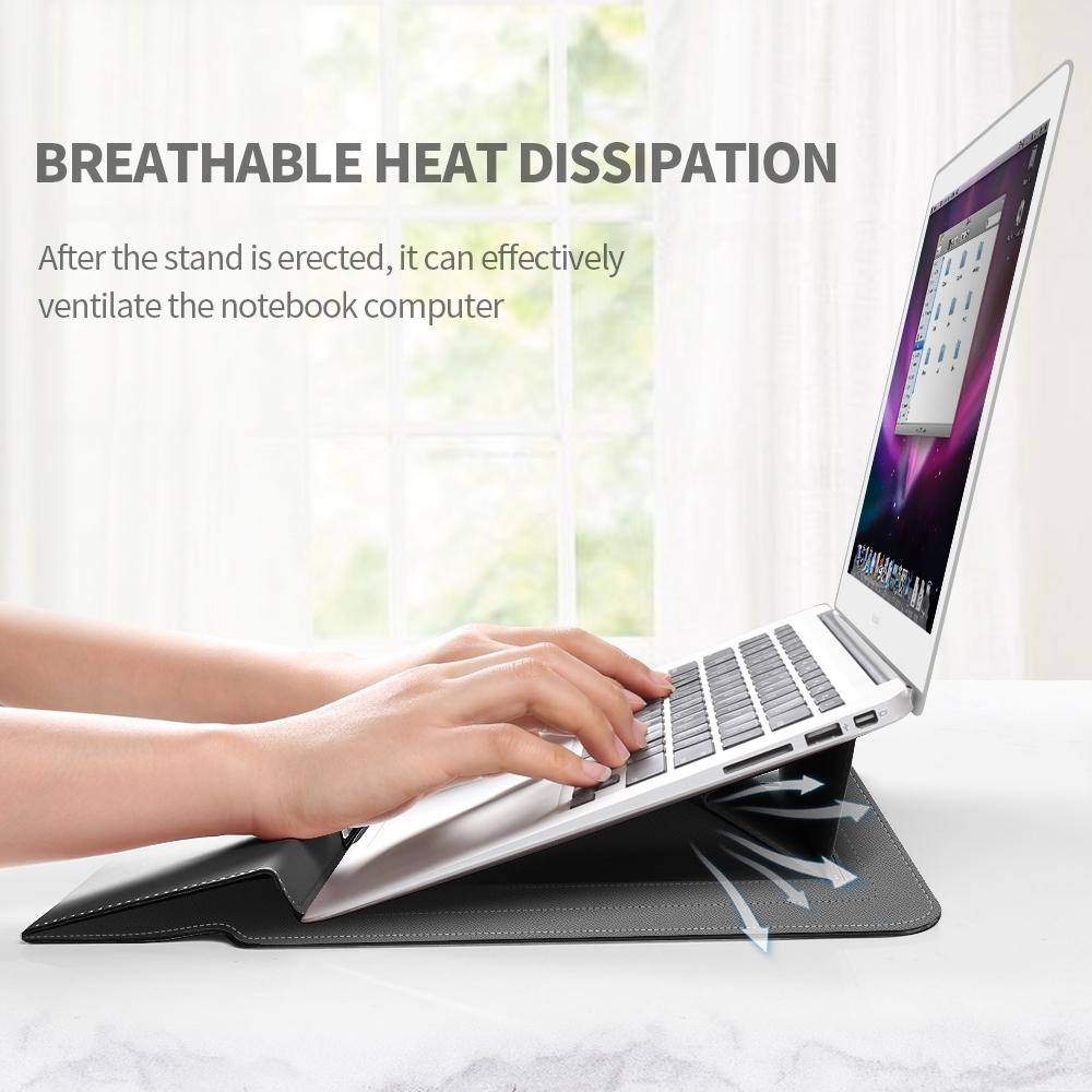 Waterproof 4-in-1 Laptop Holder with Wrist Protection - Fits 17 Inch - Grey