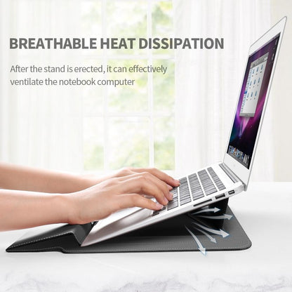 Waterproof 4-in-1 Laptop Holder with Wrist Protection - Fits 17 Inch - Grey
