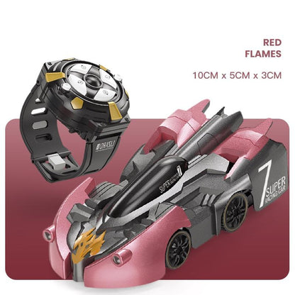 Electric Remote Control Wall Climbing Car for Kids - Mini Toy - Blue Lightning Watch Rc Edition