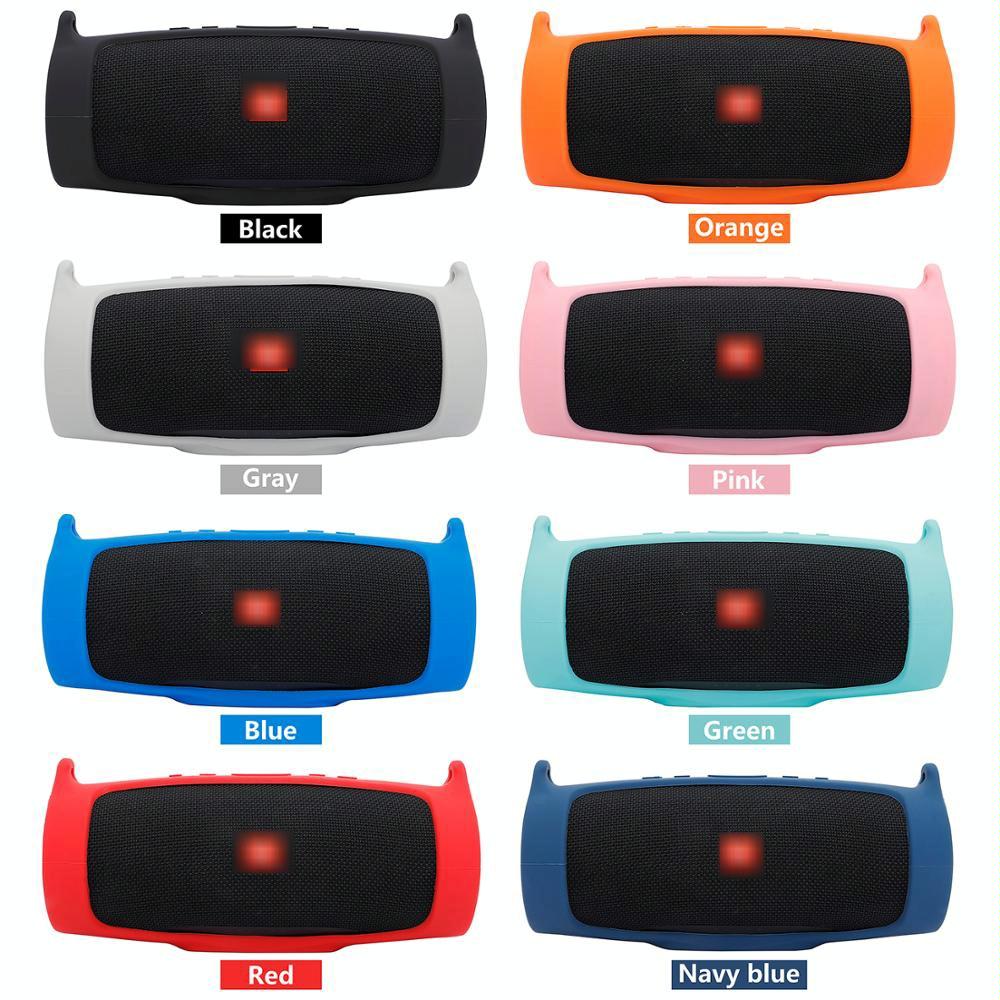 Jbl Charge 4 Speaker Cover with Strap & Carabiner - Portable Silicone Protection - Navy Blue