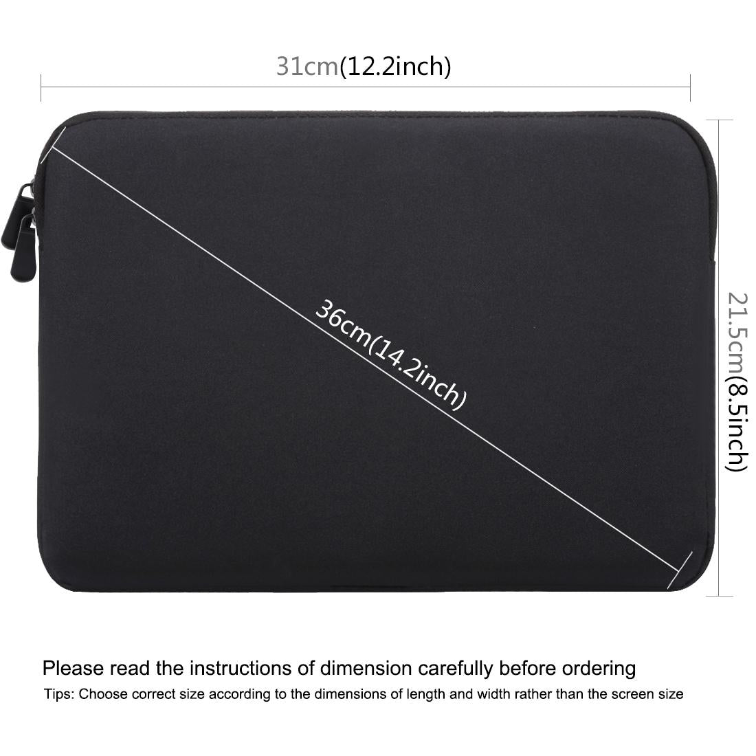 Zipper Sleeve Briefcase for Macbook Samsung Sony Dell Alienware Chuwi Asus Hp Laptops and Tablets - Grey